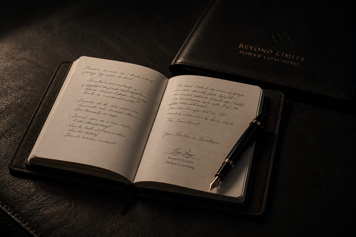 The Beyond Limits Power Coaching engagement journal
